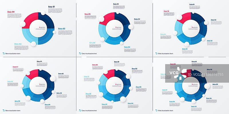 现代圆形图表信息图合集图片素材