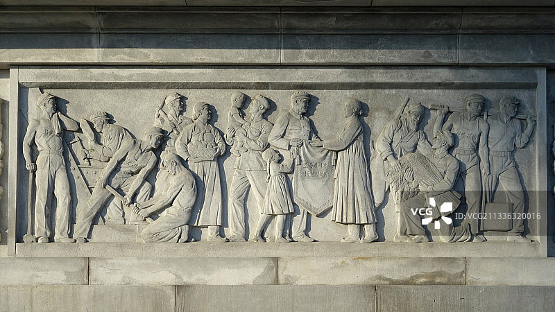 朝鲜开城志愿军烈士墓图片素材