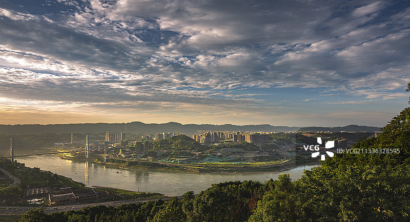 长江绕新城－宜宾市三江新区图片素材