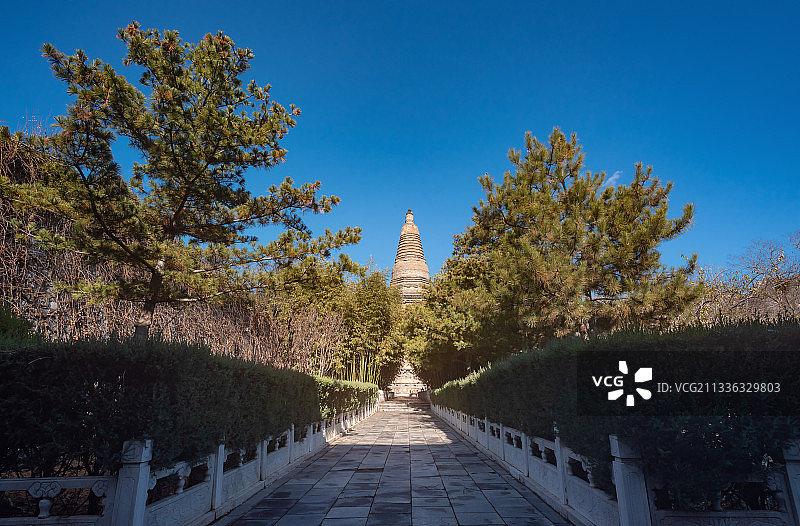 北京云居寺北塔图片素材