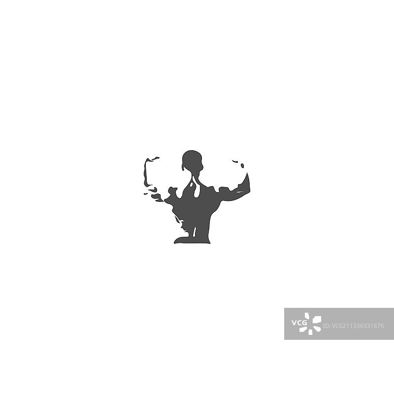肌肉手臂图标logo设计模板图片素材