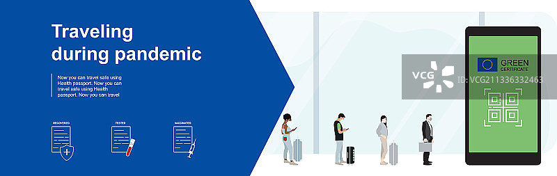 新冠疫情数字绿色证书图片素材