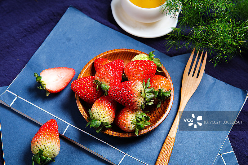 草莓美味下午茶图片素材