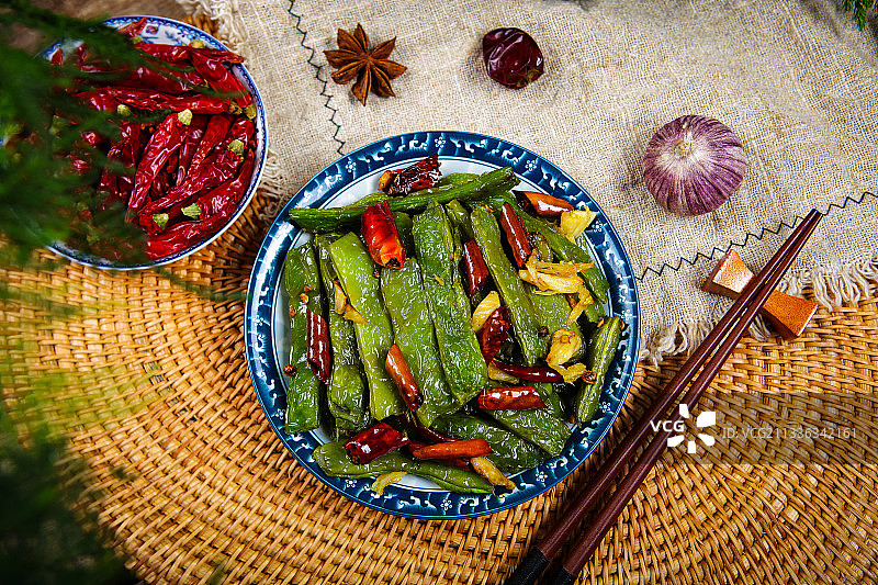 干煸四季豆图片素材