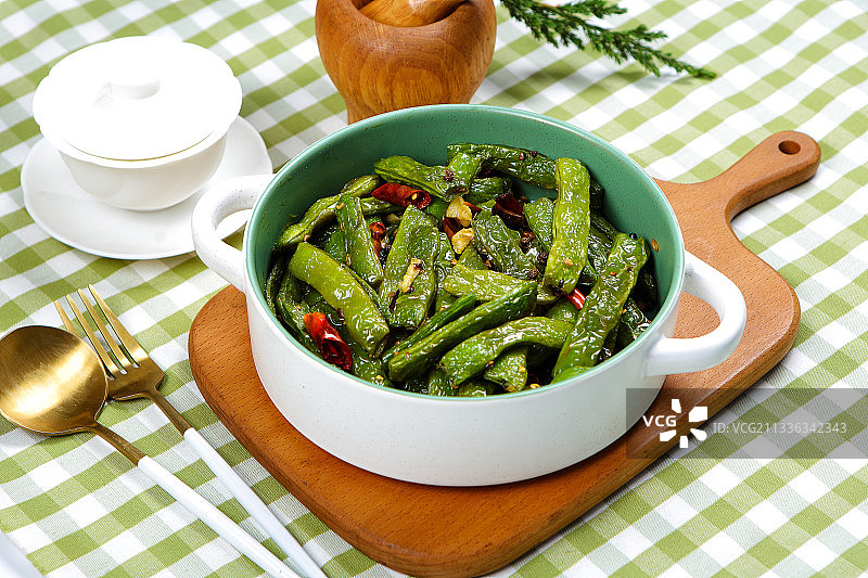 干煸四季豆图片素材