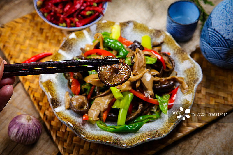 干锅三菌图片素材