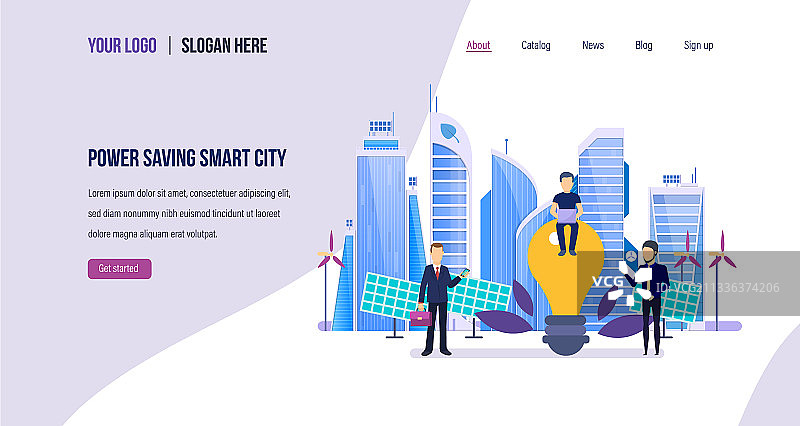 节能智慧城市高层建筑图片素材