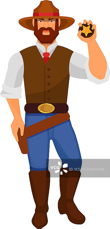 持枪的西部牛仔图片素材