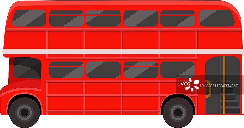 现代红色伦敦双层巴士图片素材