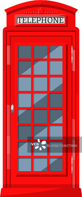 带付费电话的伦敦红色电话亭图片素材
