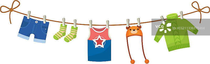 一套儿童服装图片素材