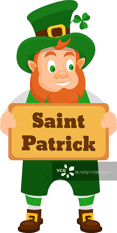 有趣的爱尔兰主题小精灵角色图片素材