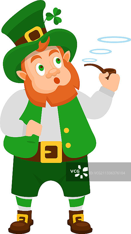 有趣的爱尔兰小精灵角色图片素材