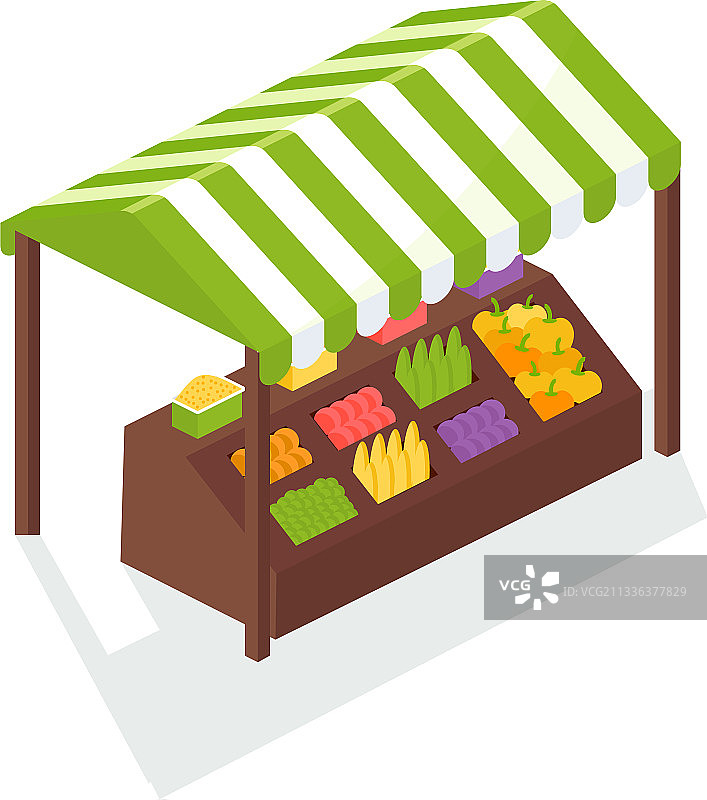 街头开放式蔬菜售卖台图片素材