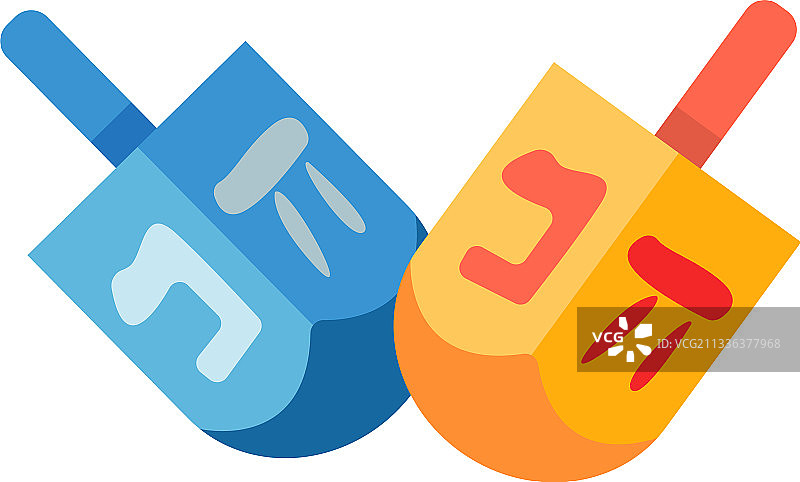 儿童传统四边玩具 - 光明节陀螺图片素材