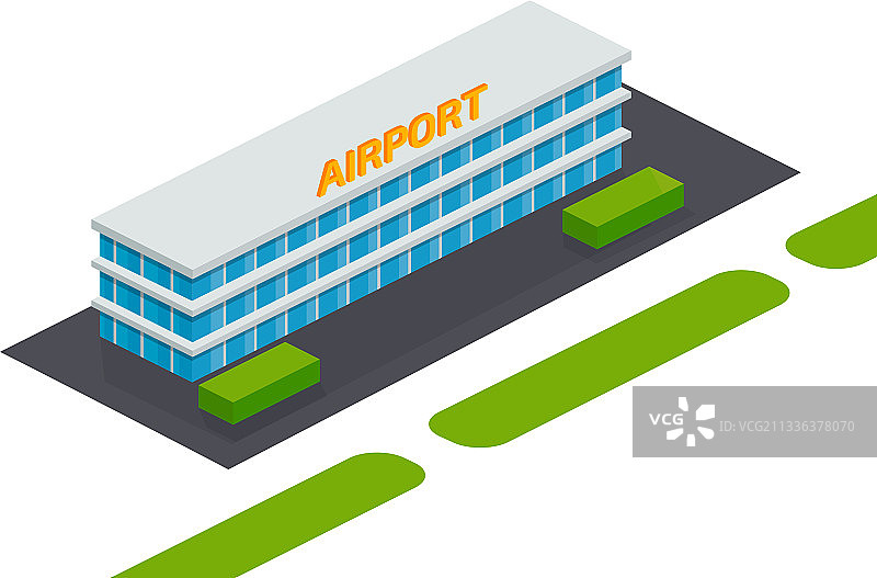 带机场的建筑物外墙图片素材