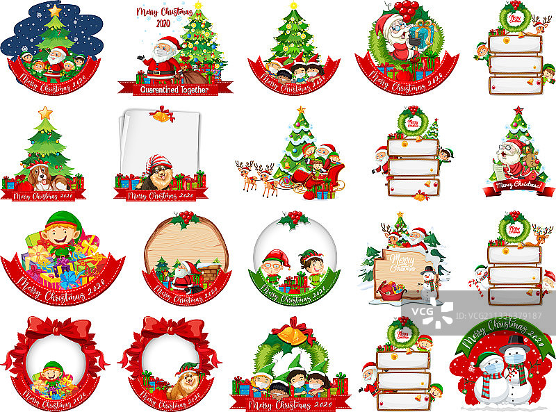 空白圣诞卡片模板图片素材