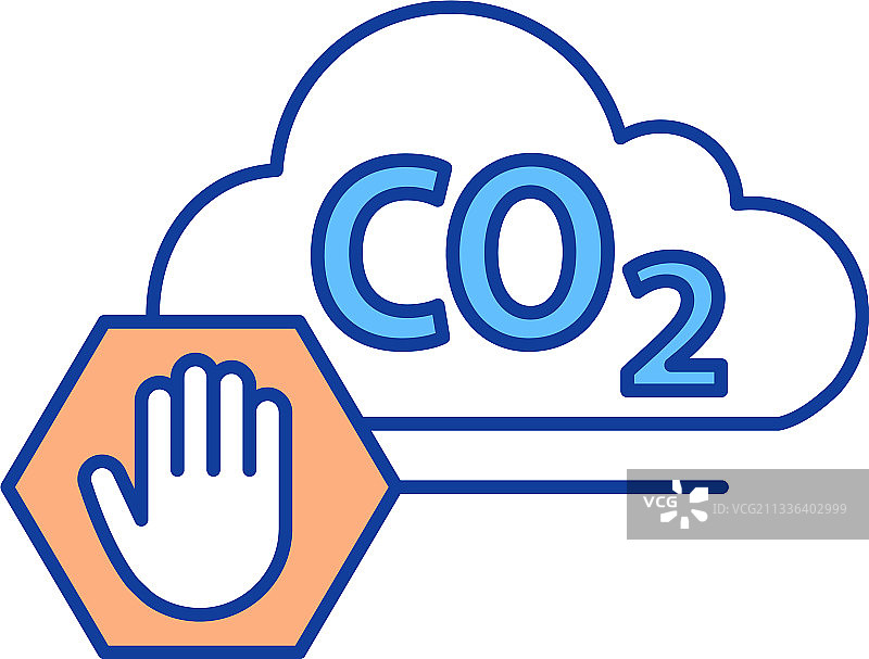 减少碳排放RGB颜色图标图片素材