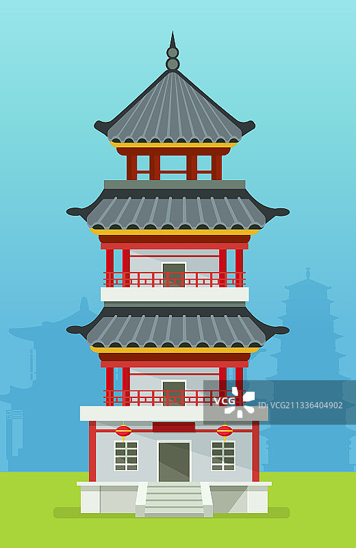 中国寺庙建筑设计图片素材