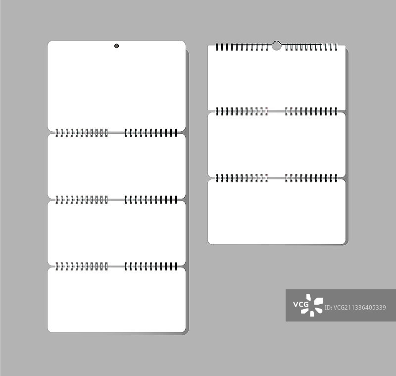 折叠挂历组织器样机模板图片素材