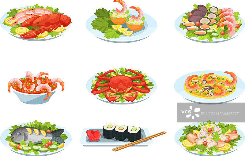 节日海鲜美食拼盘图片素材