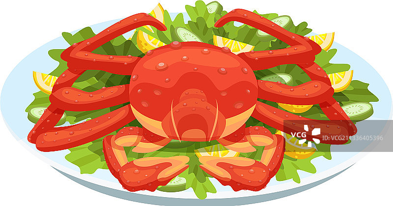 蟹肉龙虾与蔬菜图片素材