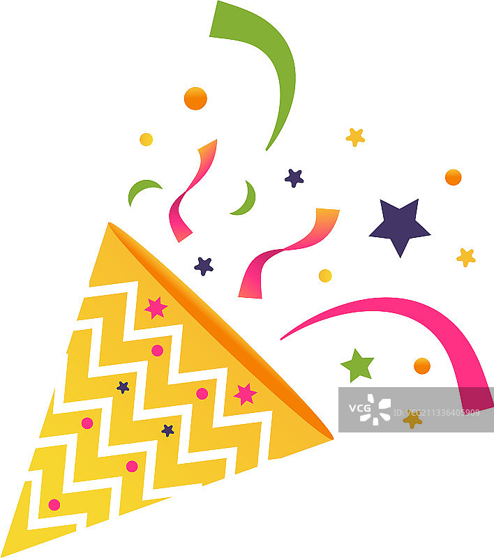 生日派对彩纸礼炮图片素材