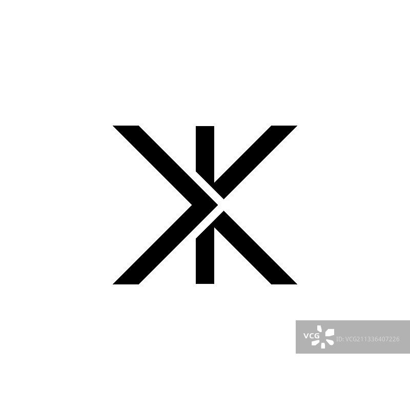 字母KK XK KX logo图片素材