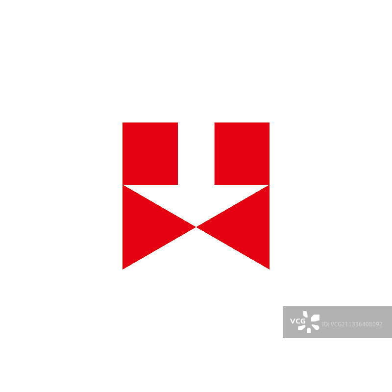 字母W箭头落点位置标志图片素材