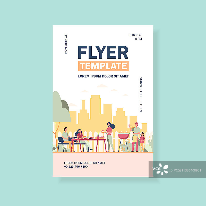 后院的家庭烧烤派对图片素材