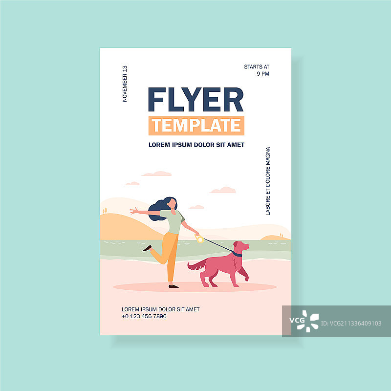 快乐的女人遛狗图片素材