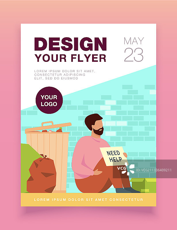 坐在地上的流浪汉图片素材