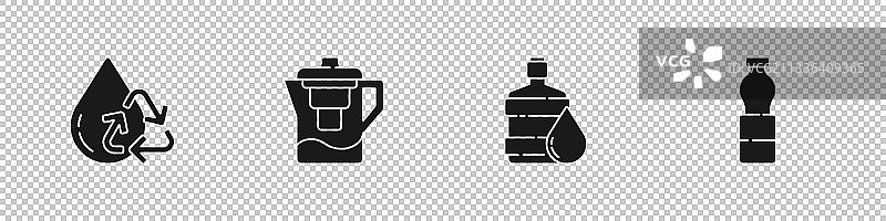 带大过滤器的回收清洁水壶素材图片素材