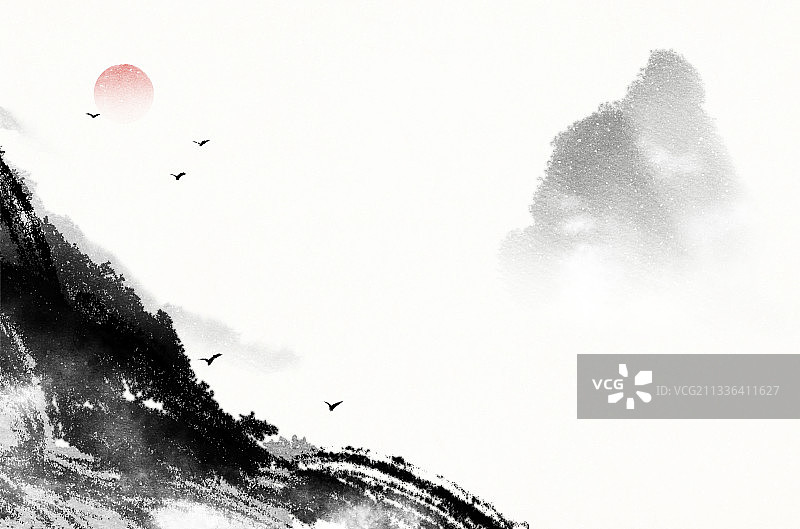 水墨山水图片素材