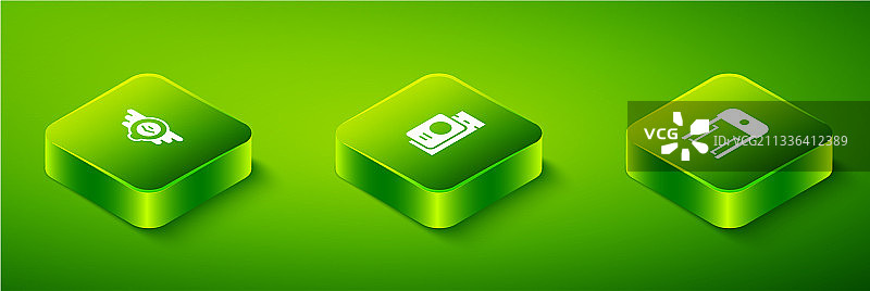 2.5D护照机票金属探测器套装图片素材