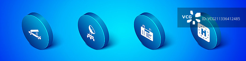 2.5D乘客梯机场登机牌套装图片素材