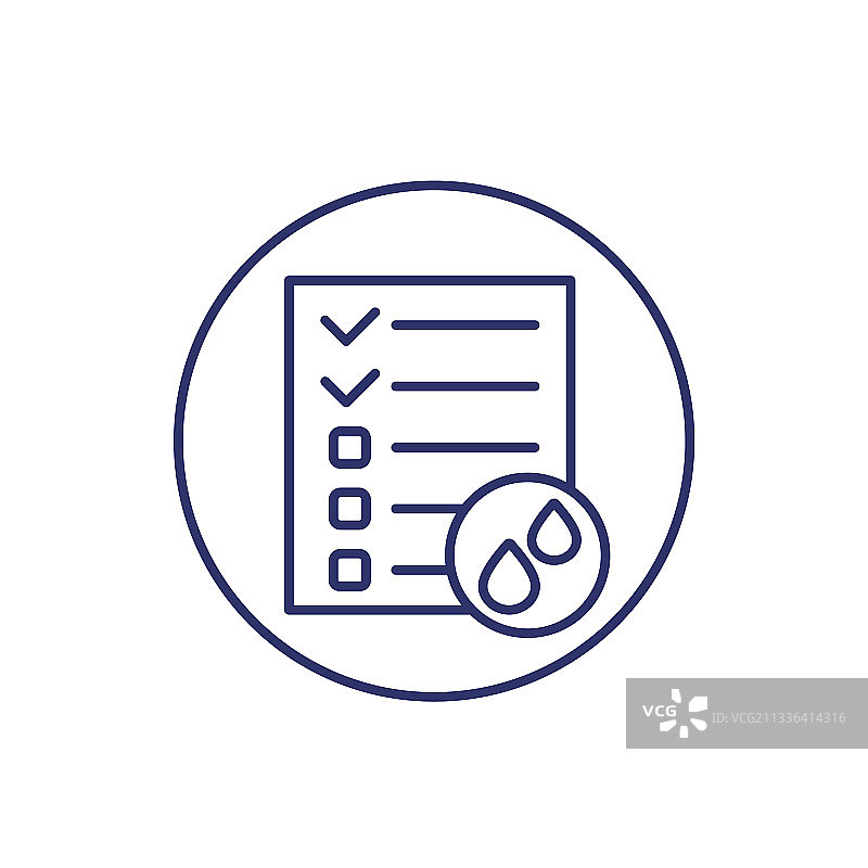 白色背景上的尿液检测结果线条图标图片素材