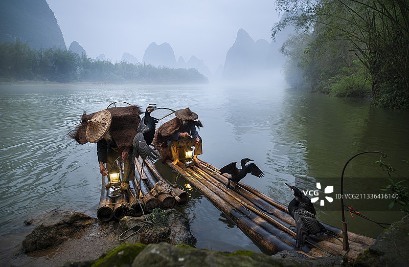 渔舟唱晚图片素材