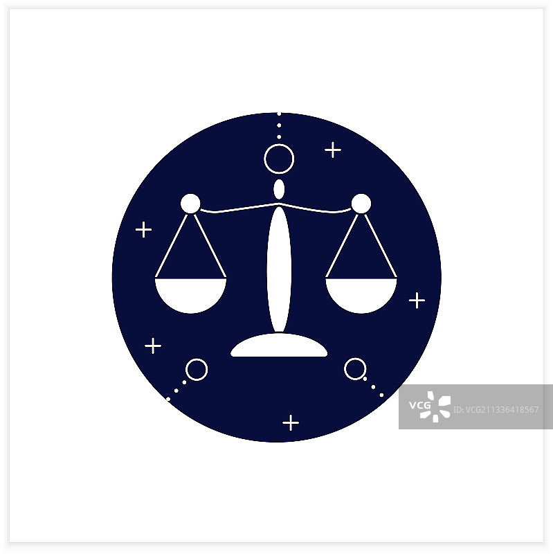 天秤座扁平图标图片素材