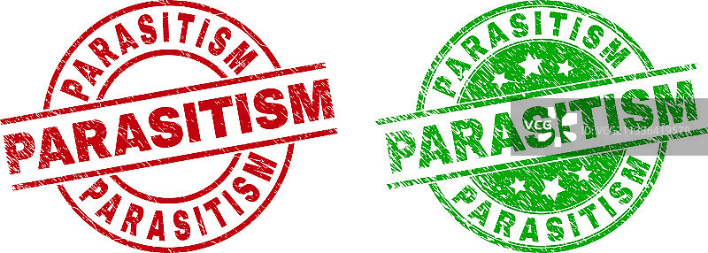 使用Grunge风格的寄生圆形徽章图片素材