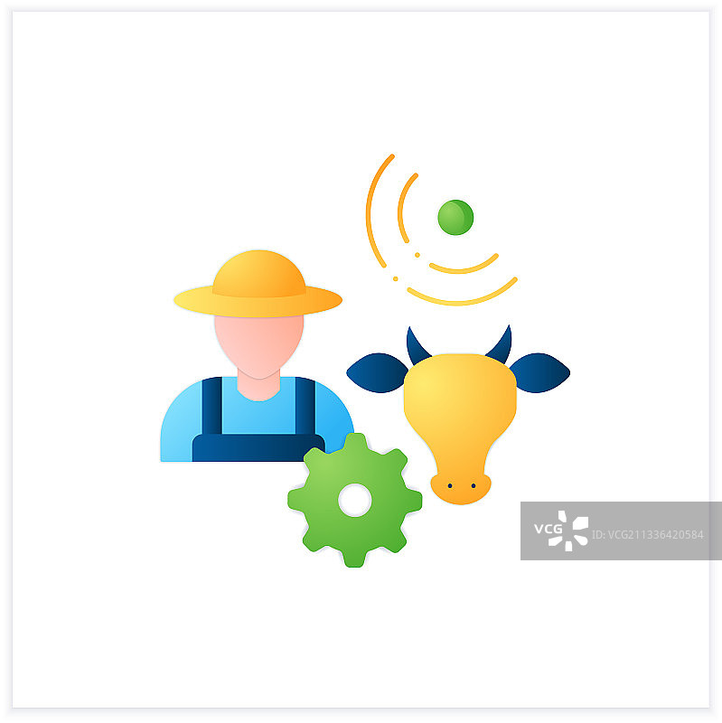 动物饲养员扁平图标图片素材