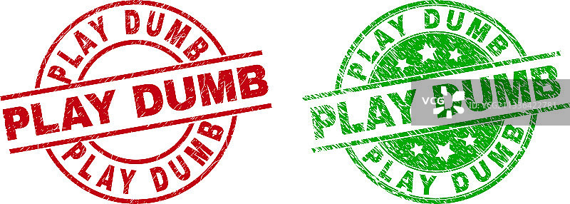 使用粗糙纹理的装傻圆形印章图片素材