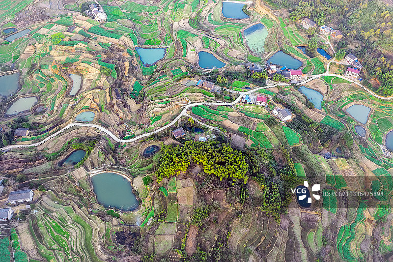 南朝村的田野图片素材