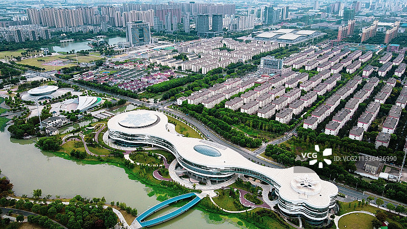 昆山开发区俯瞰图片素材