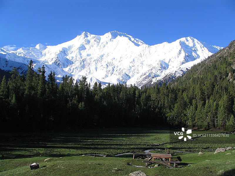 巴基斯坦俾路支省兴戈尔河雪山风光图片素材