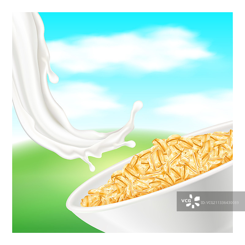 燕麦天然产品推广banner图片素材