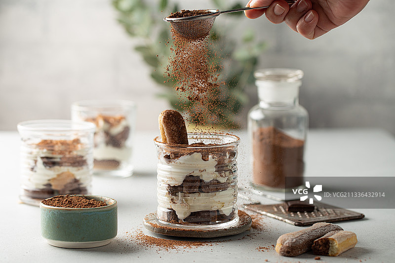 经典意大利甜点：提拉米苏图片素材