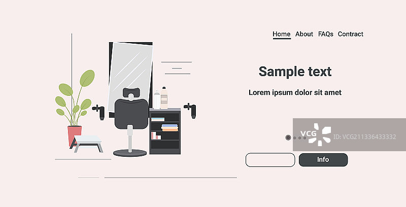 现代美发沙龙与座椅图片素材