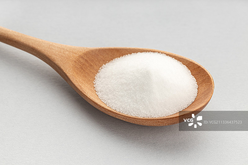 木勺中的白糖特写图片素材