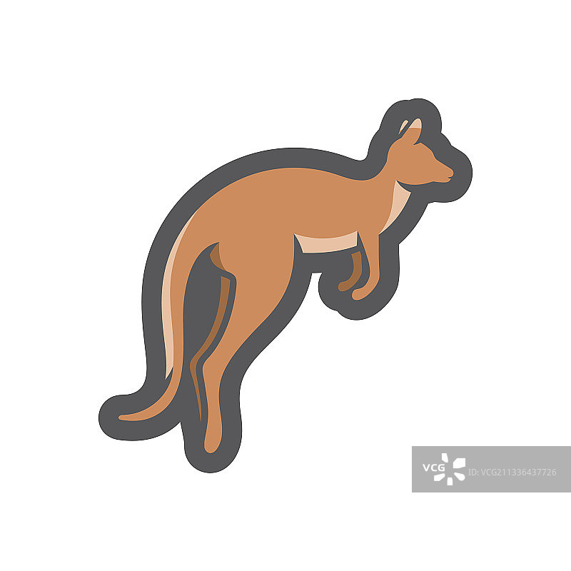 袋鼠有袋动物卡通图标图片素材